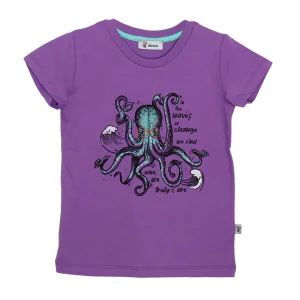 Tricou copii maneca scurta DL06 mov lila/caracatita, Danina | 4 ani