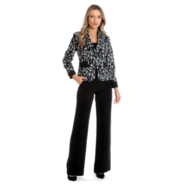 Sacou dama DV24S55 negru/alb floral, Dress to Impress | marimea 36 DRESS TO IMPRESS INFINITY — preț și oferte