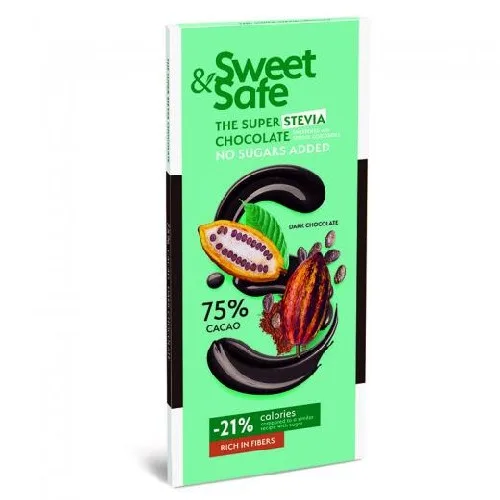Ciocolata Amaruie 75% Cacao, Sly Diet, 90g — preț și oferte