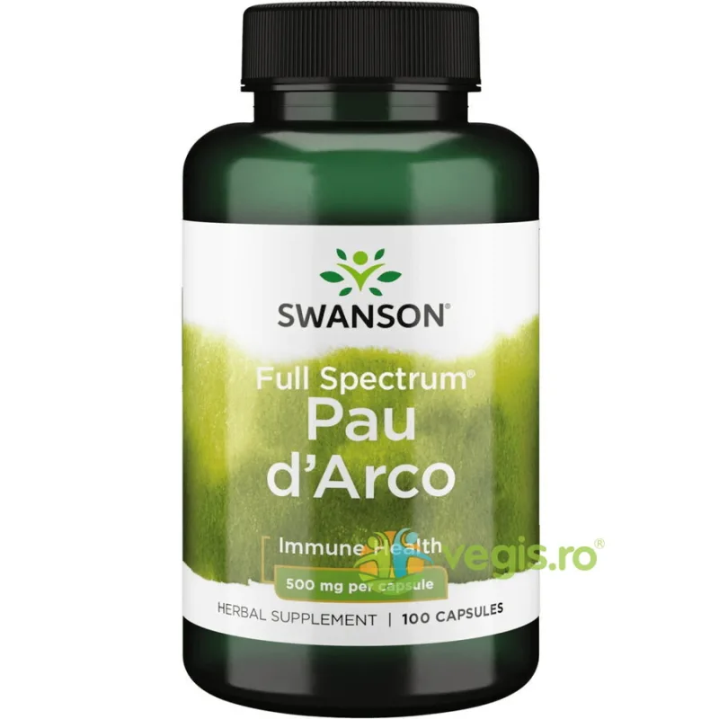 Pau D'Arco Full Spectrum 500mg 100cps SWANSON — preț și oferte