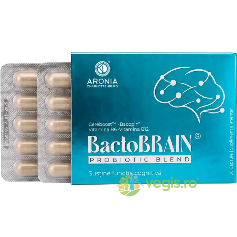BactoBRAIN® Formula Premium cu Probiotice, Prebiotice, Plante si Vitamine 30cps Aronia Charlottenburg — preț și oferte