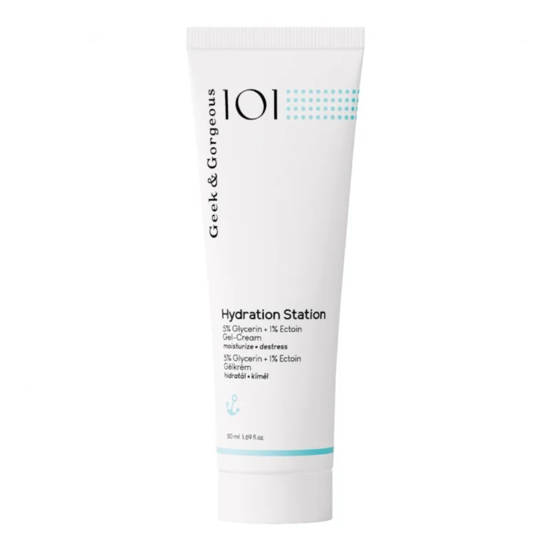 Crema hidratanta 6 % Glicerina + Ectoina Hydration Station, 50 ml, Geek & Gorgeous — preț și oferte
