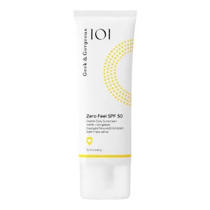 Crema de fata cu SPF 50 pentru protectie solara zilnica Zero Feel, 75 ml, Geek & Gorgeous