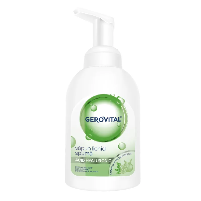 Sapun lichid spuma, acid hialuronic, 300 ml, Gerovital FARMEC — preț și oferte