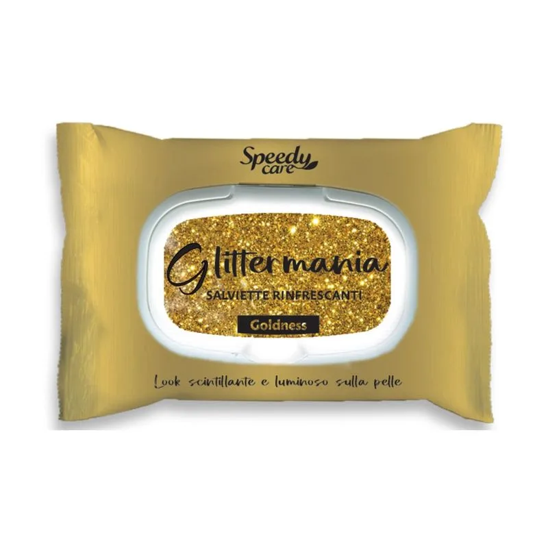 Servetele refreshing cu sclipici pentru fata si corp  Glittermania Goldness Auriu, O-Pac | 15 buc O-PAC INFINITY — preț și oferte