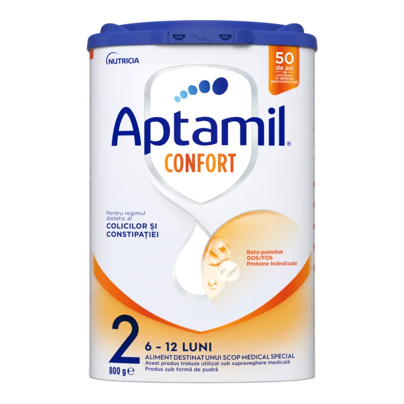 Formula de lapte praf Confort 2, 6-12 luni, 800 g, Aptamil — preț și oferte