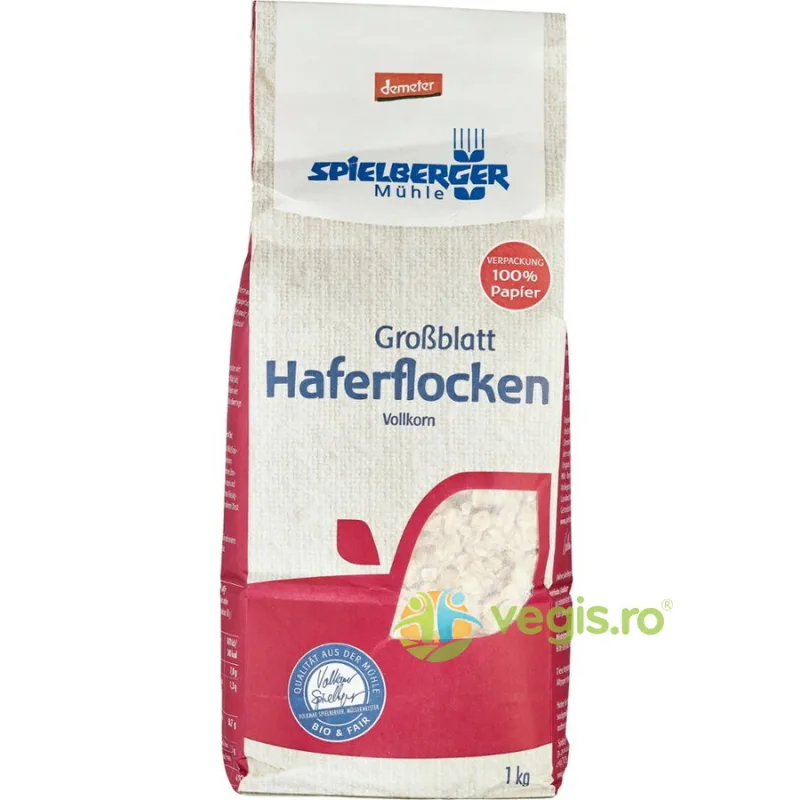 Fulgi Mari de Ovaz Integral Demeter Ecologici/Bio 1kg SPIELBERGER — preț și oferte