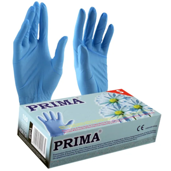 Manusi examinare nitril albastre nepudrate S Prima, Top Glove | 100 buc — preț și oferte