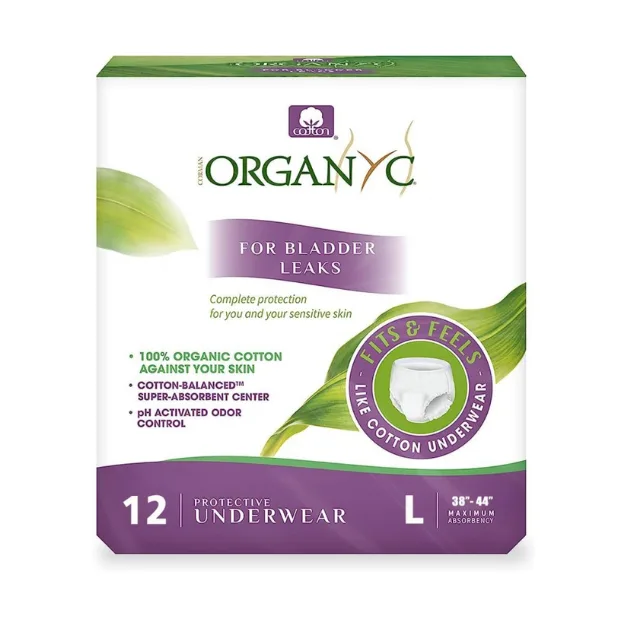 Lenjerie intima de protectie pentru incontinenta urinara, 12 bucati, marimea XL, Organyc — preț și oferte