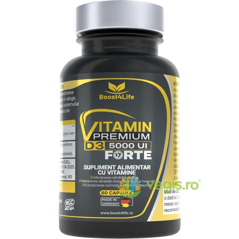 Vitamina D3 Forte Premium 5000UI 60cps moi BOOST4LIFE — preț și oferte