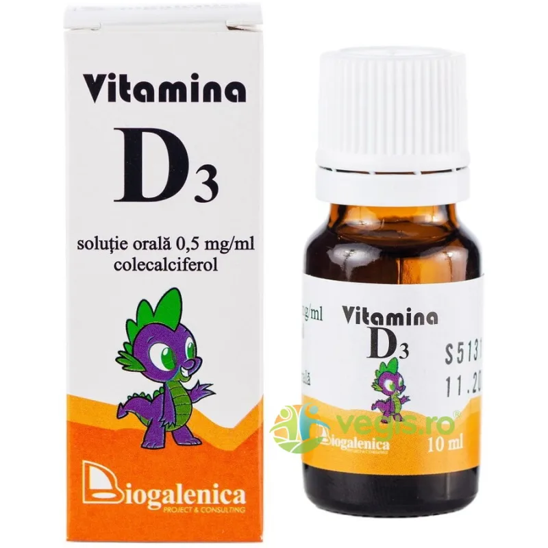 Vitamina D3 Solutie Orala 10ml Biogalenica — preț și oferte