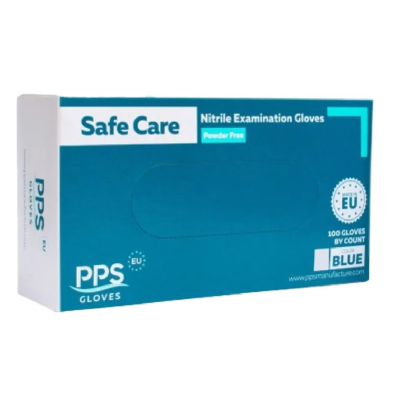 Manusi nitril Safe Care PPS Albastre, 100 bucati, PPS Gloves-L — preț și oferte