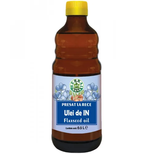 Ulei Seminte de In Presat la Rece 500ml Herbavit — preț și oferte