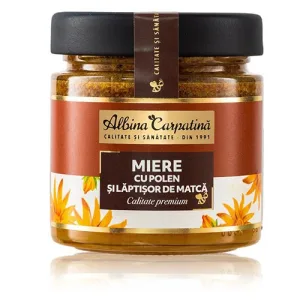 Miere cu Polen si Laptisor de Matca 270gr Albina Carpatina