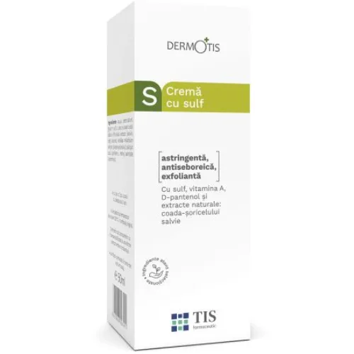 Dermotis Crema Sulf 50ml Tis — preț și oferte