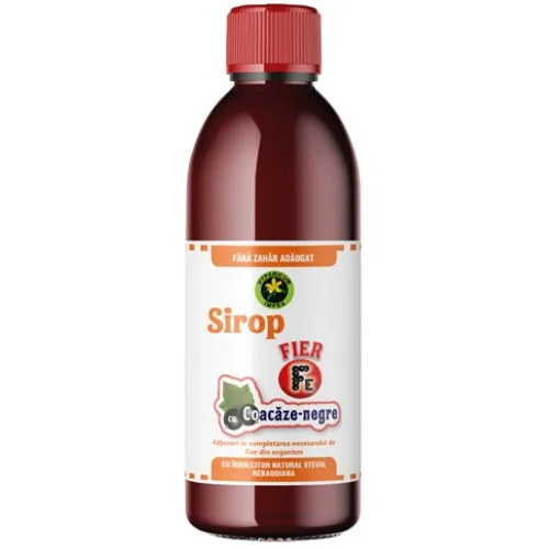 Sirop Fier cu Coacaze Negre, Indulcit cu Stevie, 500ml, Hypericum — preț și oferte