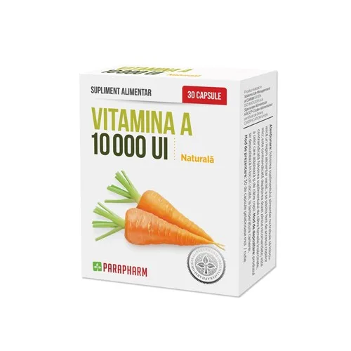 Vitamina A 10 000 Ui /30 cps Parapharm — preț și oferte