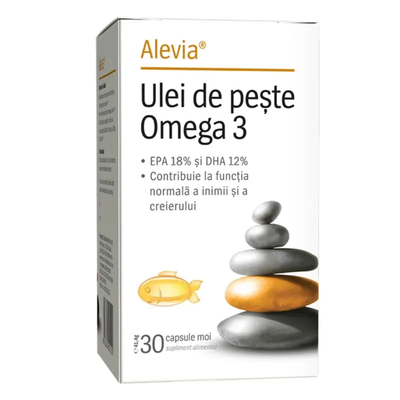 Ulei de peste Omega 3, 30 capsule, Alevia — preț și oferte