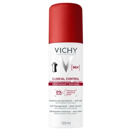 Spray antiperspirant pentru femei impotriva mirosurilor neplacute Clinical Control 96H, 125 ml, Vichy — preț și oferte