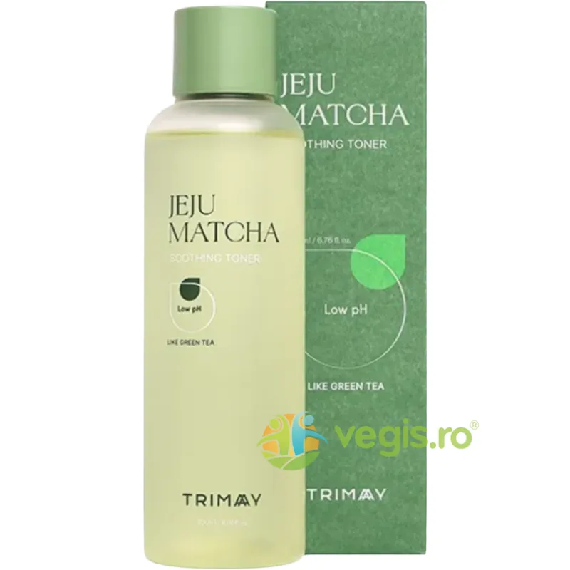 Toner Calmant cu pH Scazut si Extract de Ceai Verde Jeju Matcha 200ml TRIMAY — preț și oferte