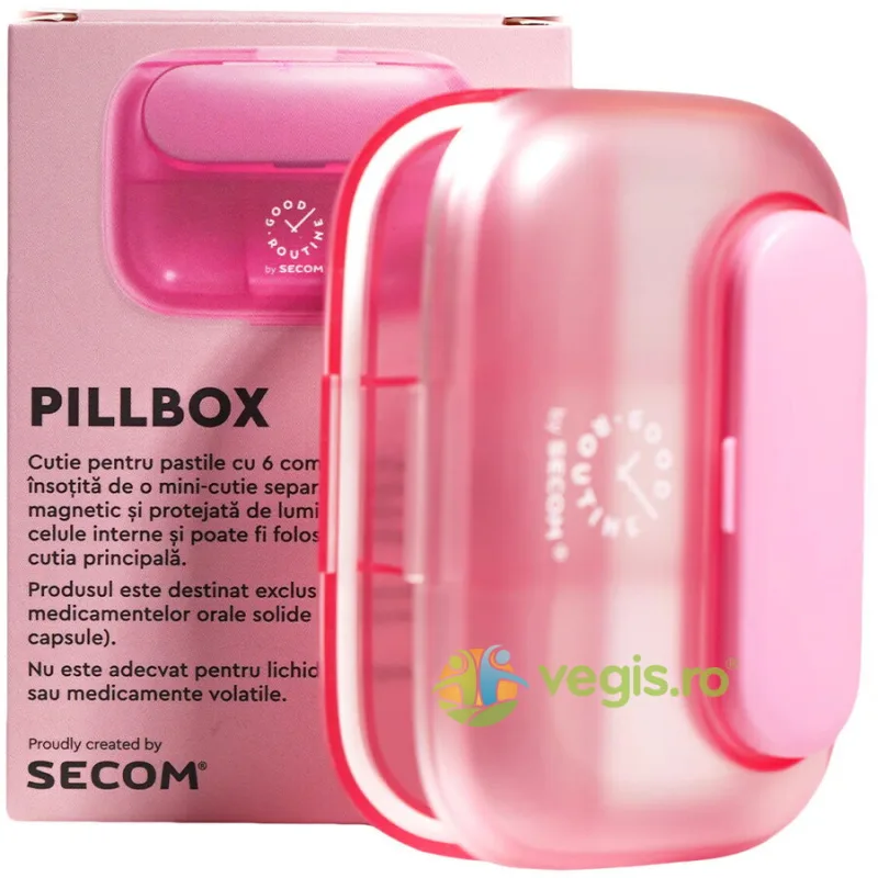 Pillbox Cutie pentru Pastile Roz 1buc Secom, GOOD ROUTINE — preț și oferte