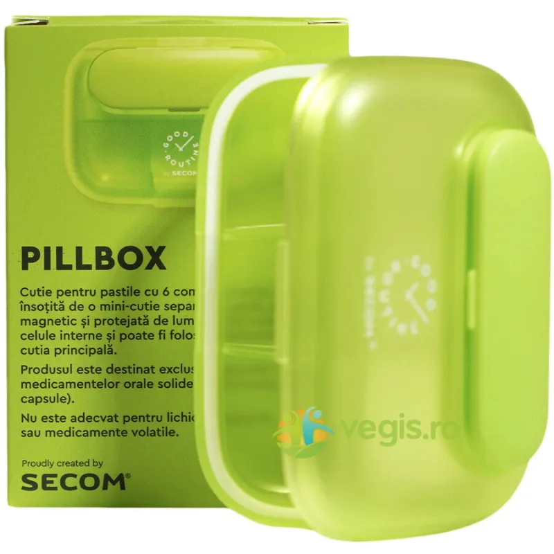 Pillbox Cutie pentru Pastile Verde 1buc Secom, GOOD ROUTINE — preț și oferte