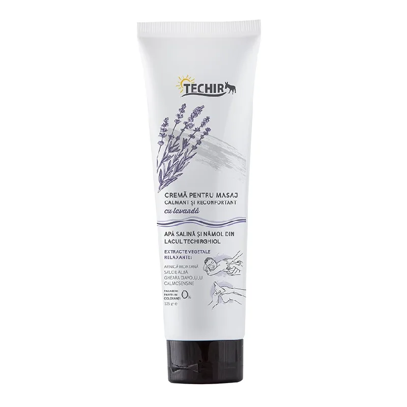 Crema cu lavanda pentru masaj calmant si reconfortant, 125 g, Techir TECHIRGHIOL FARMA COSMETICS — preț și oferte