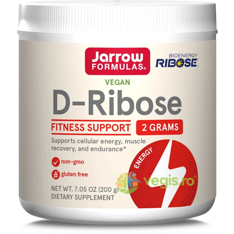 D-Ribose Pulbere 2000mg 200g Secom, Jarrow Formulas — preț și oferte