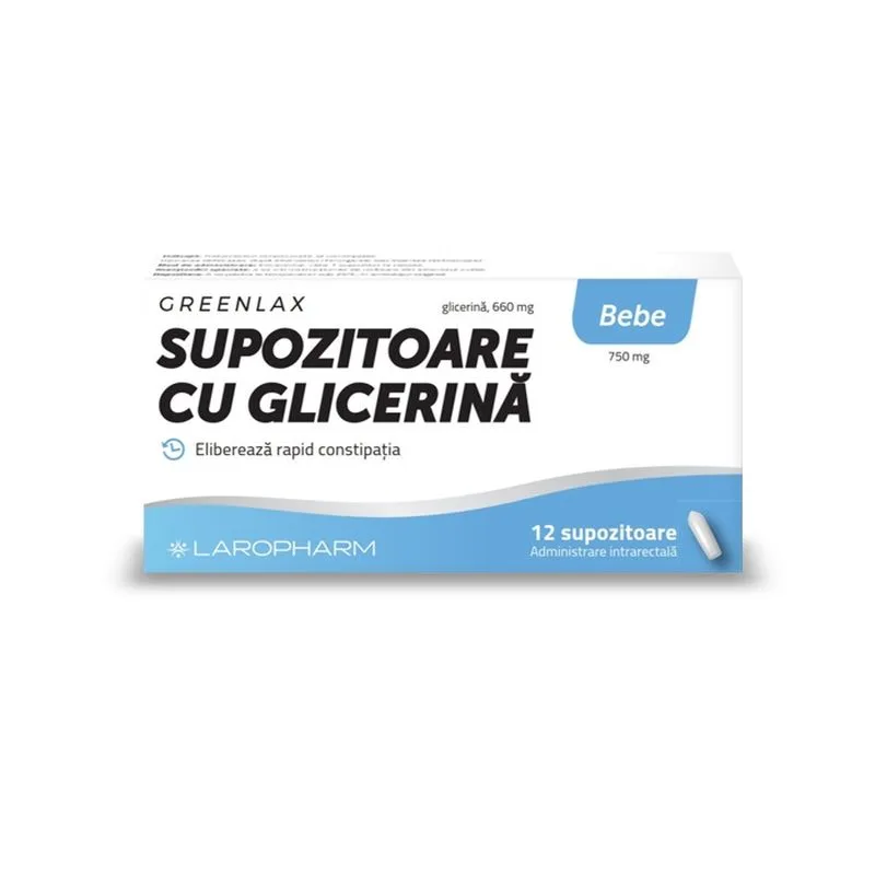 Supozitoare cu glicerina pentru bebe Greenlax, Laropharm | 12 bucati — preț și oferte