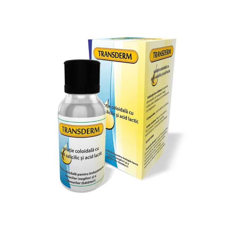 Transderm solutie coloidala pentru indepartarea negilor si bataturilor x 10 g — preț și oferte