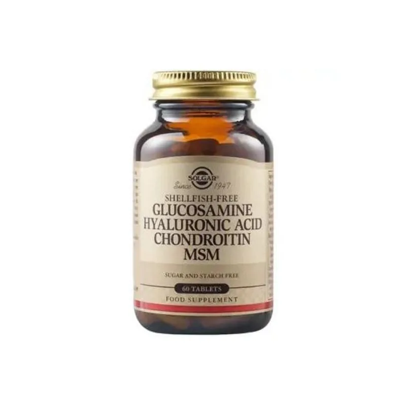 Solgar Glucosamine Hyaluronic Acid Chondroitin MSM, 60 comprimate — preț și oferte