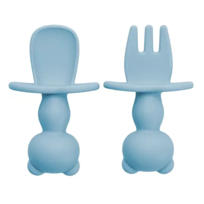 Set Tacamuri din silicon The Little Bear, 6 luni+, Aqua Blue, Appekids — preț și oferte