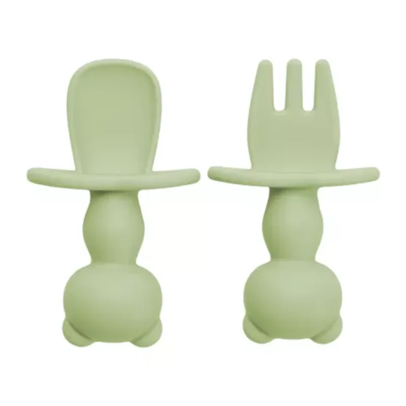 Set Tacamuri din silicon The Little Bear, 6 luni+, Raw Green, Appekids — preț și oferte