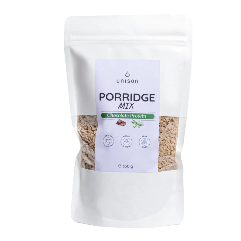 Fulgi de ovaz cu ciocolata, Porridge Chocolate Protein, 350g, Unison — preț și oferte