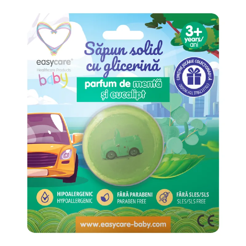 Sapun solid cu glicerina si jucarie pentru copii, parfum eucalipt, 100 g, Easycare Baby — preț și oferte