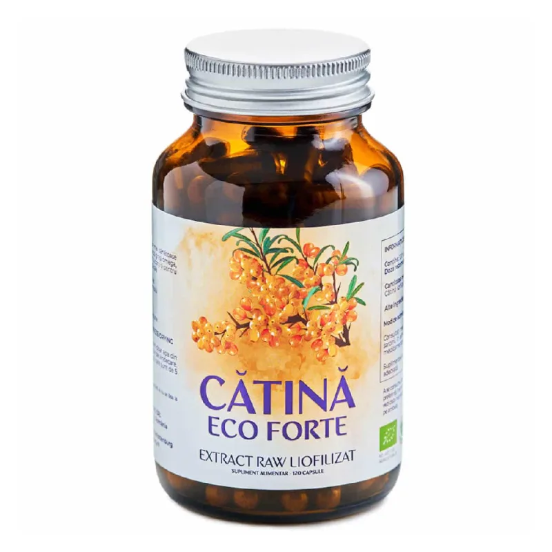 Catina forte extract Raw liofilizat, 120 capsule vegetale, Aronia Charlottenburg — preț și oferte