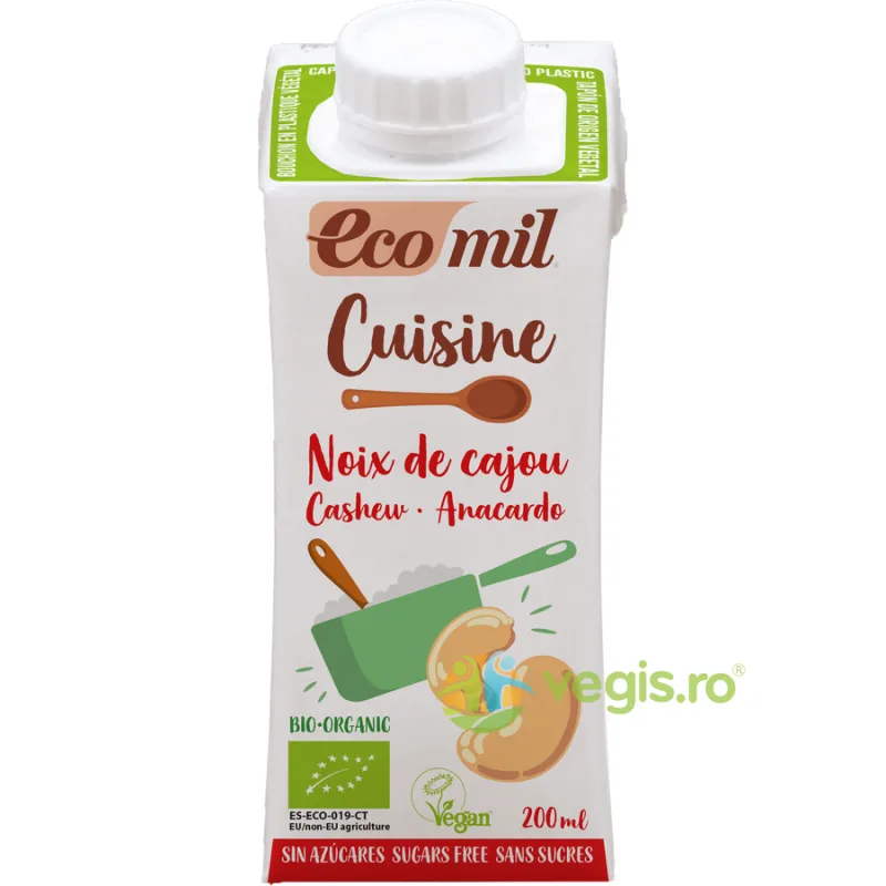 Crema de Caju pentru Gatit fara Gluten Ecologica/Bio 200ml — preț și oferte