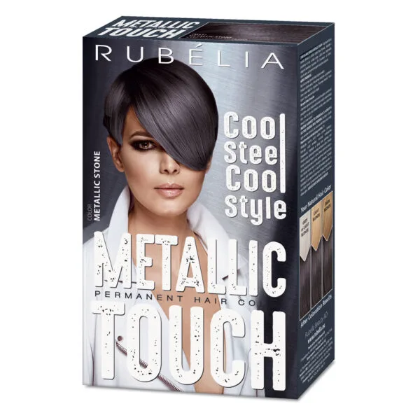 Vopsea de par METALLIC TOUCH- Metallic Stone, Rubella | 115 ml RUBELLA INFINITY — preț și oferte