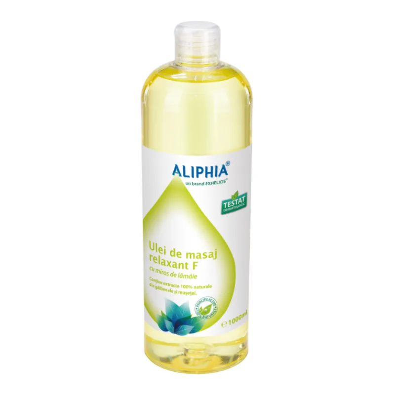 Ulei de masaj relaxant F cu miros de lamaie, 1000ml, Aliphia — preț și oferte