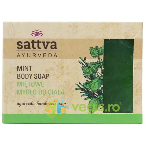 Sapun Ayurvedic cu Glicerina si Menta 125g Sattva Ayurveda — preț și oferte