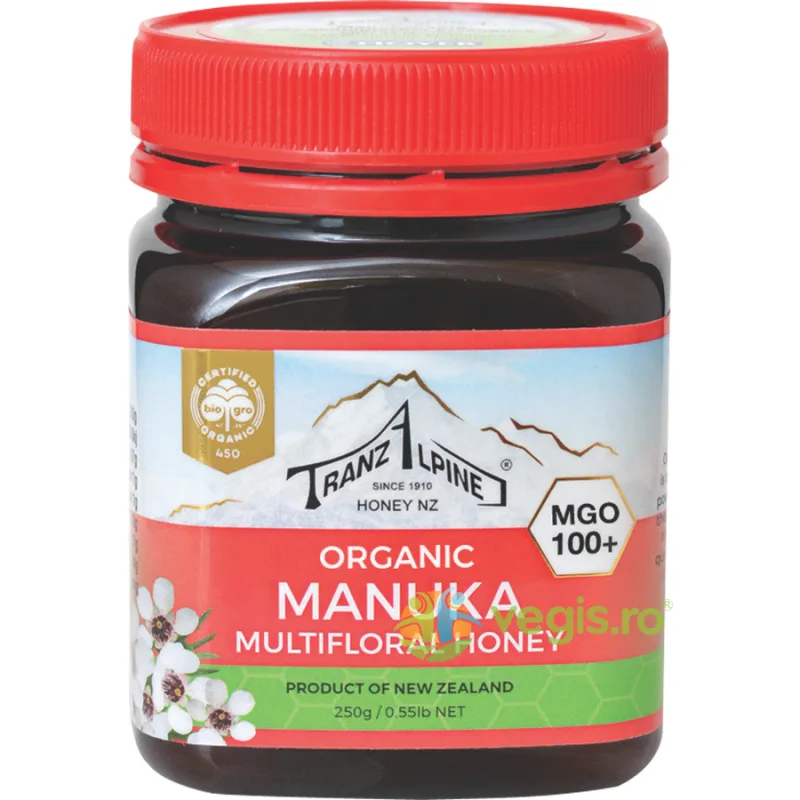 Miere de Manuka MGO 100+ TranzAlpine Ecologica/Bio 250g HOYER — preț și oferte