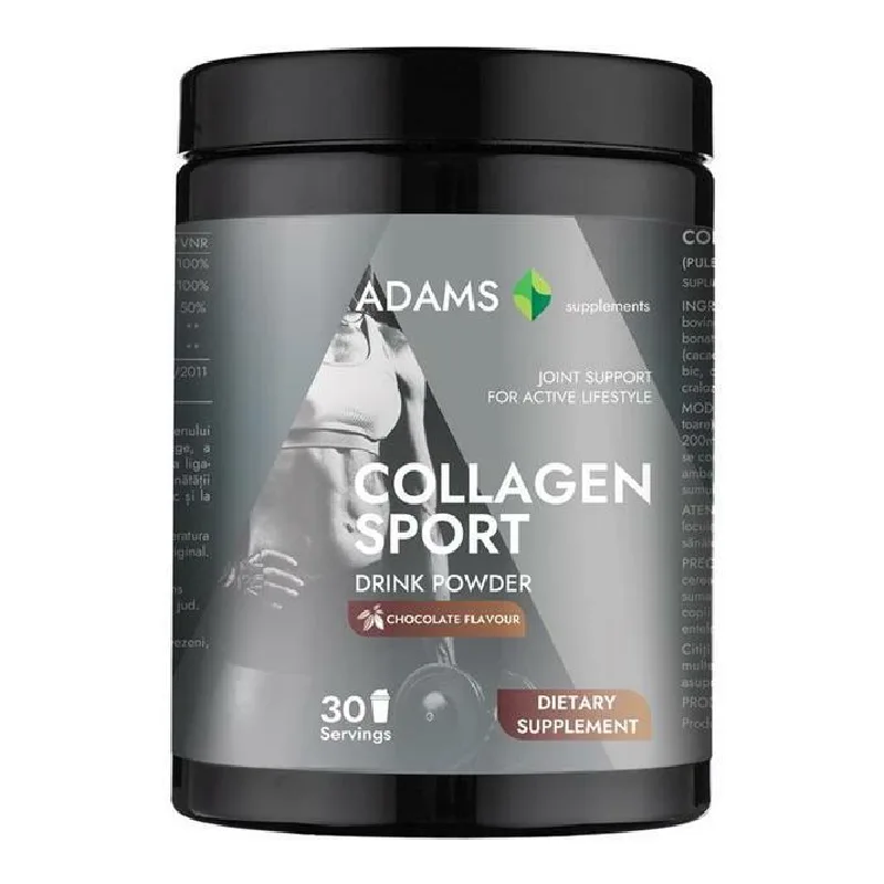 Collagen Sport pulbere cu ciocolata, 600g, Adams ADAMS VISION — preț și oferte