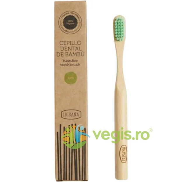 Periuta de Dinti pentru Copii din Bambus Verde 1buc IRISANA — preț și oferte