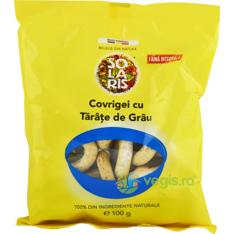 Covrigei din Faina Integrala si Tarate de Grau 100g SOLARIS — preț și oferte