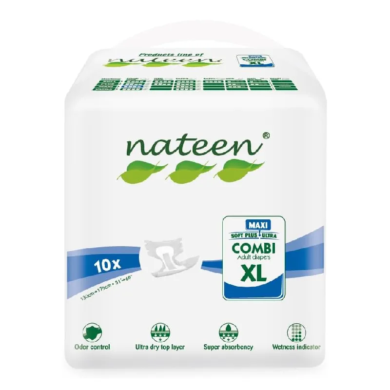 Scutece pentru adulti Combi Plus Line, marimea XL, 10 bucati, Nateen — preț și oferte