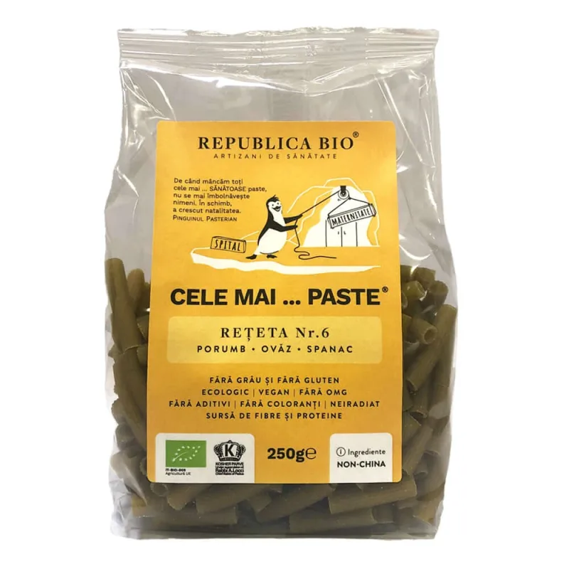 Cele mai Paste Reteta 6 porumb ovaz spanac, ECO, fara gluten, 250g, Republica BIO — preț și oferte