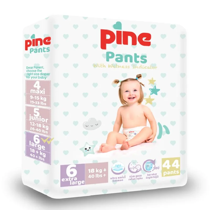 Scutece tip chilot Pants, 6 Extra Large, +18 kg, 44 bucati, Pine — preț și oferte