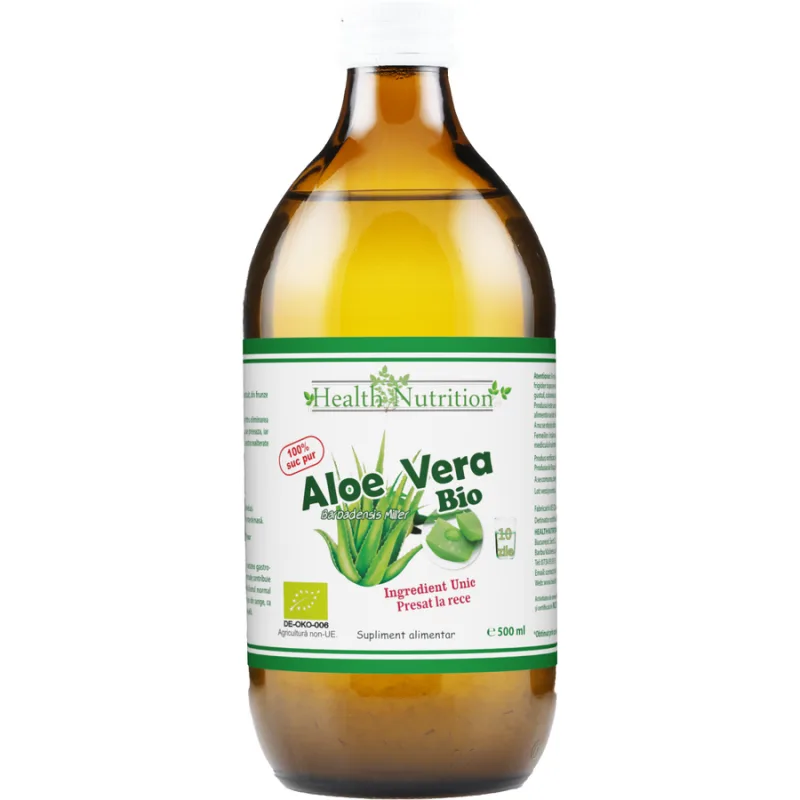 Aloe Suc 100% Pur Ecologic/Bio 500ml Health Nutrition — preț și oferte
