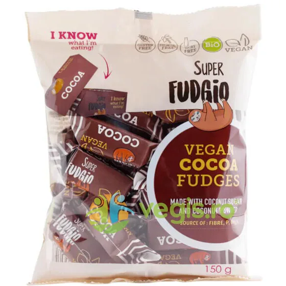 Caramele cu Aroma de Cacao fara Gluten Ecologice/Bio 150g SUPER FUDGIO — preț și oferte