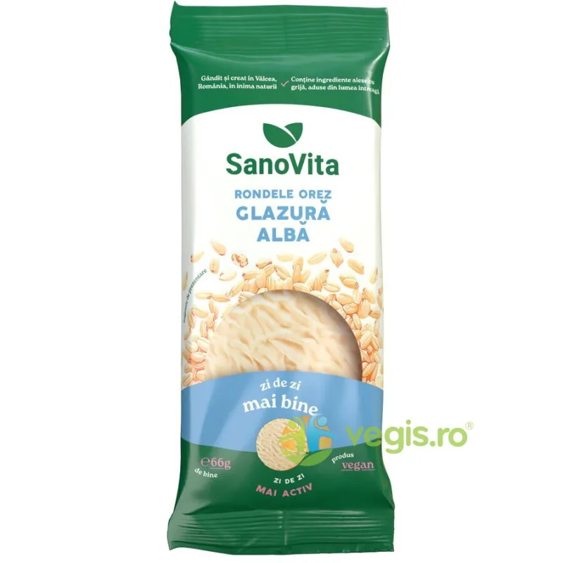 Rondele din Orez cu Glazura Alba 66g SANOVITA — preț și oferte